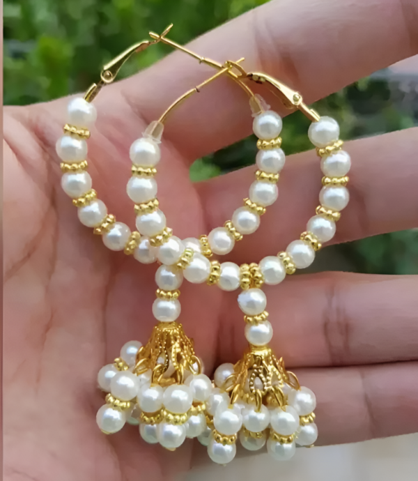 White Pearl Earrings