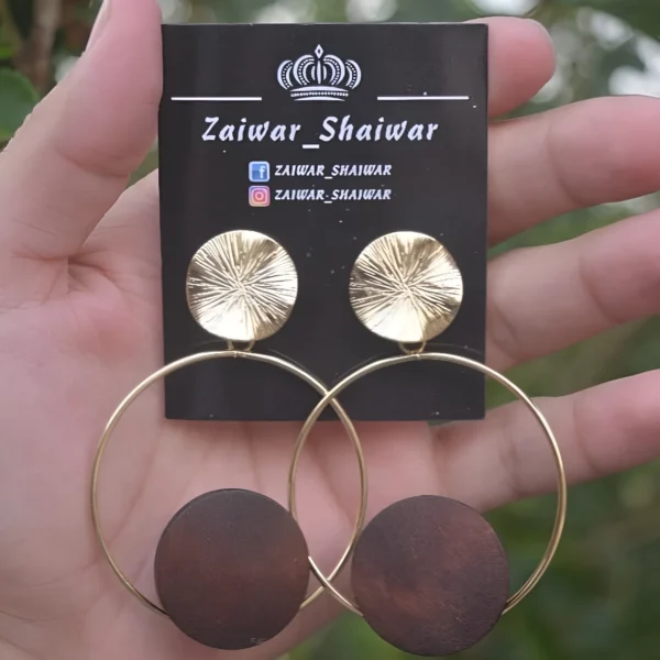 Wooden Charm Earrings